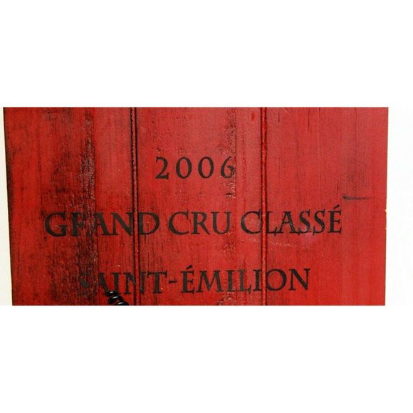 Wooden Wine Bottle Holder Glasses Red 2006 Wall Hanging 30" Tall - Picture 5 of 10